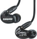 Shure SE215-k Sound Isolating In-Ear DJ Monitoring Headphones / Earphones