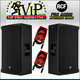 2x RCF NX45-A 15" Active 2-Way Powered DJ / Club Speaker 1400W Amplified +Cables