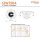 PRV 12W750A 12" Woofer Pro, DJ, Studio, Bass Guitar Speaker 750 Watts 8-Ohms