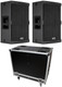 2x RCF TT 25-A II Active Speakers 1100W Class-D Amplified + X-RCF-TT25-AX2W Road / Flight Case