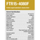 Celestion FTR15-4080F Spec Sheet
