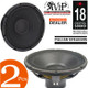 2x 18 Sound 18NLW9601 18" 3600 Watts Neodymium Subwoofer 8-Ohm Pro Audio Speaker.