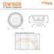 PRV Audio 12W1600 12" Woofer, 1600W Loudspeaker 8-Ohm, 94dB