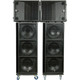 4x Yorkville SA153 3Way 2500W Speaker + 4x SA315S Active Subwoofer + 4x SADOLLY1