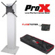 ProX XT-FLEXTOTEM TV Adjustable 3/6 ft & Monitor Mount + Scrim Cover w/Carry Bag