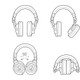 Audio Technica ATH-M50X Pro Studio Monitor Headphones 3-detachable Cables Included