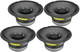 4x PRV 6FR200 6.5" Full Range Speaker 200W Stamped Steel Basket 120Hz-20kHz