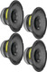 4x PRV 6FR200 6.5" Full Range Speaker 200W Stamped Steel Basket 120Hz-20kHz