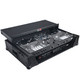 ProX XS-RANEONE WLTBL Flight Case For RANE ONE DJ Controller w/ Sliding Laptop Shelf, 1U Rack & Wheels (Black on Black)