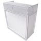 ProX XF-VISTA WH MK2 DJ Booth Facade Table Station with White/Black Scrim kit