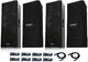 2x QSC KW153 Active DJ 1000W Amplified Class-D 3-way PA Powered Speaker + Covers