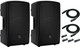 2x RCF HD 12-A MK5 12" ACTIVE 2-WAY DJ / PA Monitor SPEAKER 1400W + Accessories