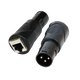 2x ProX XC-RJ45XM3 Cat 5/6 RJ45 to 3 Pin Male DMX Connector/Adapter