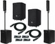 2x RCF EVOX J8 2-Way DJ Powered Array Column w/ 2x CVR-WH Evox J Covers + Cables