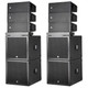 4x SUB8004-AS 18" Professional Subwoofer W/ 6x HDL10-A Active Line Array