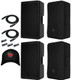 2x RCF ART 912-A 12" 2100W Active 2-Way Speaker w/DSP + 2x CVR ART 912 + Accessories