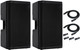 2x RCF ART 935-A 15" 2100W Active 2Way Speaker w/DSP + 2x CVR ART 915 + Accessories