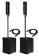 2x RCF EVOX J8 Active 2-Way Line Array System 1400W Speaker + XLR Cables (MINT)