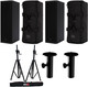 2x RCF TT 515-A 5" Active Speaker 2000W + 2x CVR TT 515 + T-SS21CX2-PKG Stands + PM-KIT TT 515 Stand Adapter