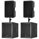 2x RCF SUB8004-AS 18" Professional Subwoofer W/ 2x RCF ART945-A Active Speaker