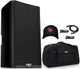 2x QSC K12.2 12" Active DJ 2000W 2-Way PA Speaker + Cables + 2x GPA-TOTE12 BAGS