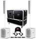 2x RCF EVOX 12 White Active Portable 2-Way DJ Column Array + X-EVO1250X2W Case