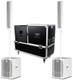 2x RCF EVOX 12 White Active Portable 2-Way DJ Column Array + X-EVO1250X2W Case