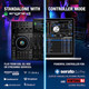 Denon PRIME 4+ WI-FI STREAMING DJ Controller + XS-PRIME4 W + Headphones and MIC.