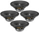 4x PRV Audio 12MB1500FT 12" Car Audio Midbass Speaker 1500W 8-Ohms Forte Series