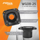2x PRV WG08-25 1" Screw-On Mini Driver Waveguide 1-3/8"-18 TPI Screw On Mount