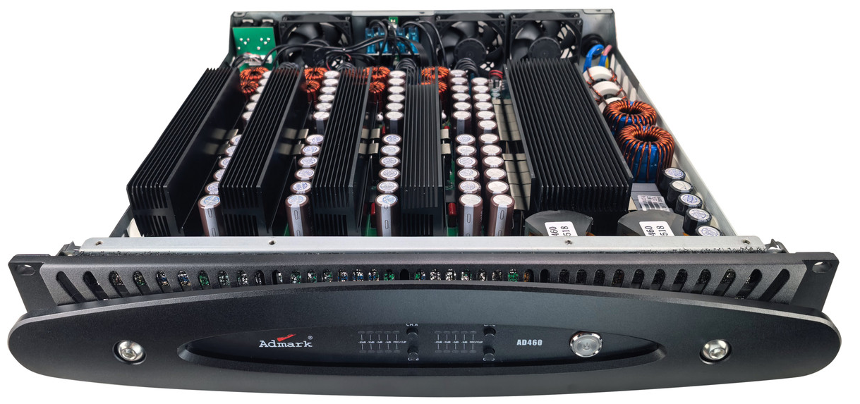 Admark AD460 4 Channel Class D Power Amplifier for PA Speakers and ...