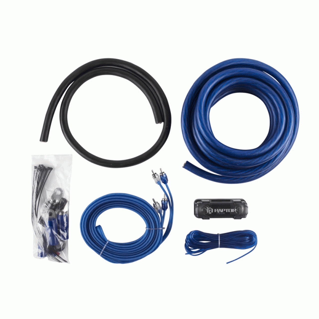 RAPTOR 1/0 GAUGE AMP KIT - BULK SERIES R2 - VIP Pro Audio INC.