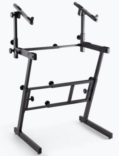 On-Stage KS7365EJ Folding-Z Keyboard Stand with 2nd Tier, Holds two ...