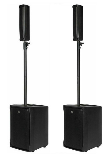 2x RCF EVOX J8 Active 2-Way Portable Column Line Array System 1400 Watt ...