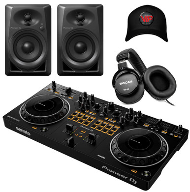 Pioneer DDJ-REV1 Scratch-style DJ Controller For Serato DJ Lite + TH-05 +  DM-40