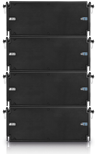 4x DB Technologies DVA T8 3-Way Active Line Array 8" Woofer / 6.5" Mid ...