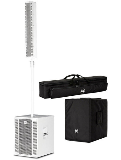 RCF EVOX 12 White Active Portable 2-Way PA / DJ Column Array + CVR EVOX ...