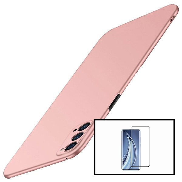 Protector de vidrio Full Cover 5D y funda SlimShield para Oppo Reno5 K