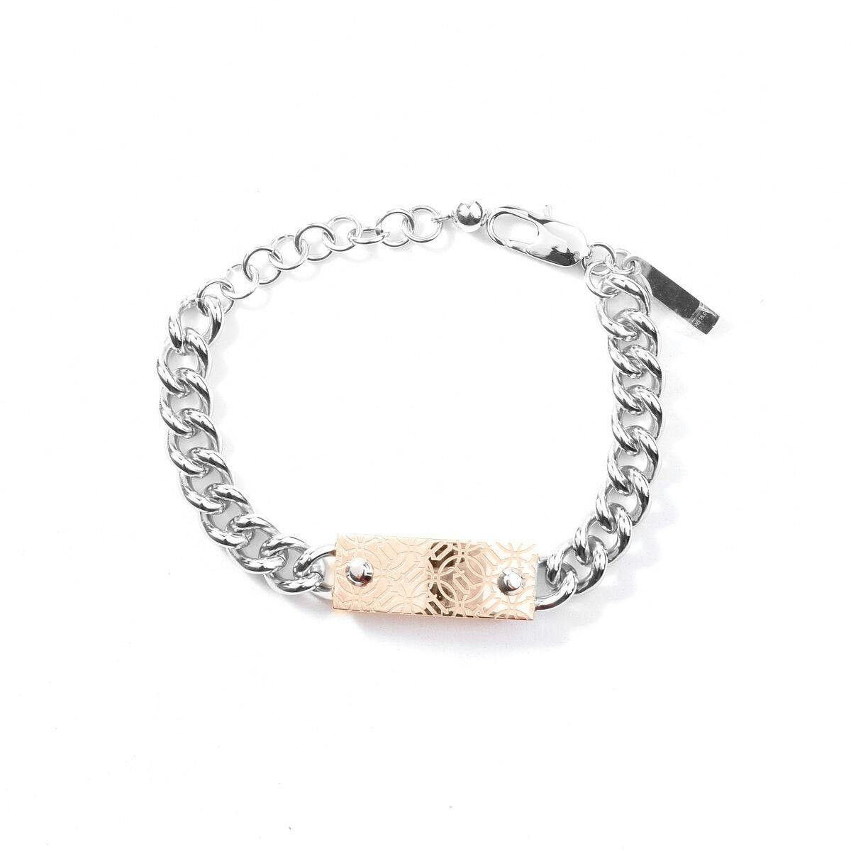Pulsera de acero inoxidable con cierre de mosquetón
