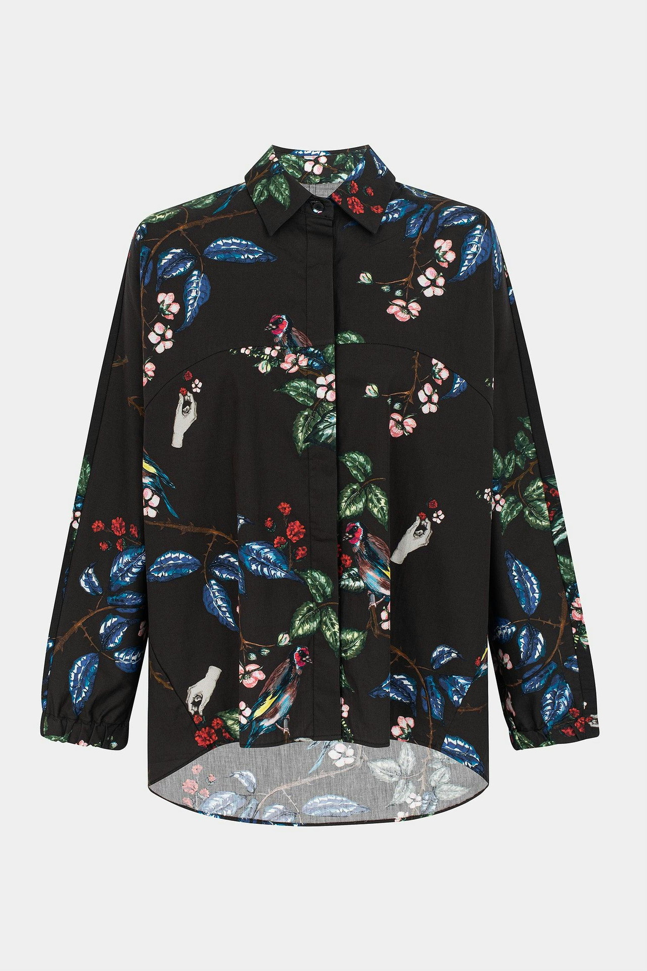 Blusa oversize de algodón orgánico con mangas kimono
