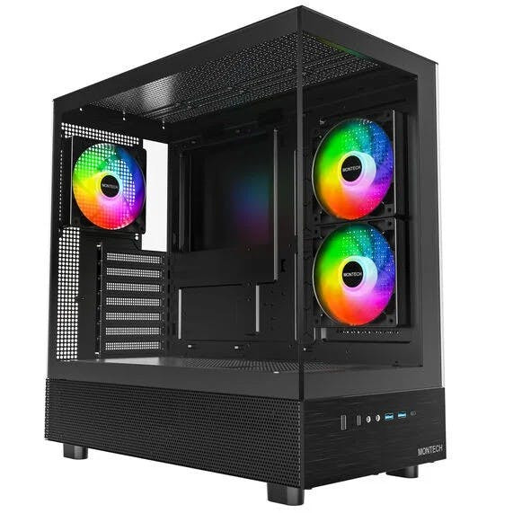 ATX XR Mid Tower case with Tempered Glass and ARGB fans