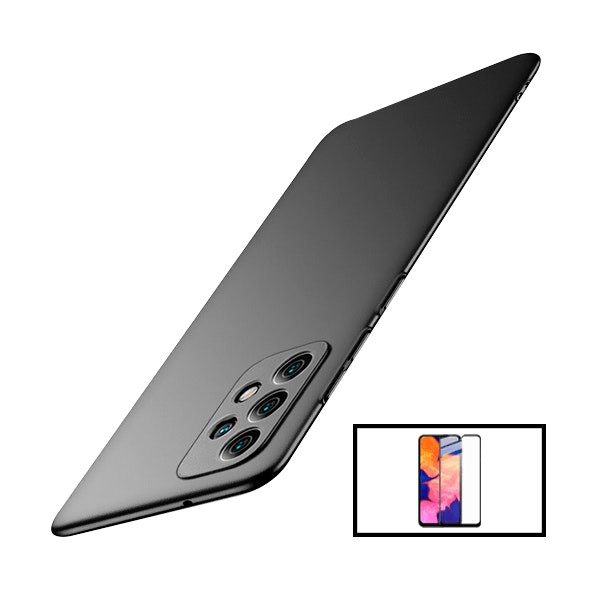 Protector de vidrio Full Cover 5D y funda SlimShield para Galaxy A23 - Negro