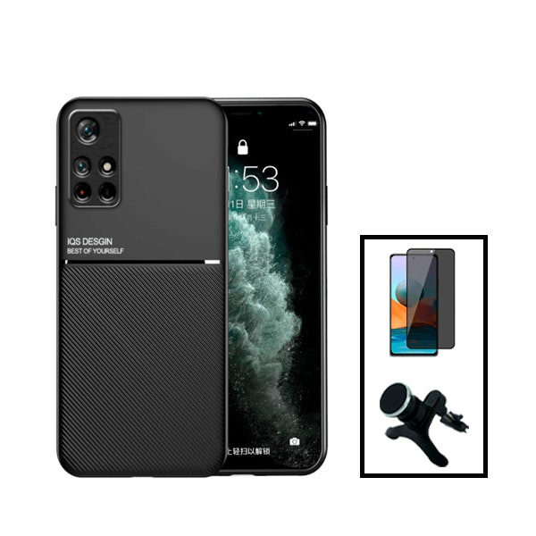 Funda Magnética Lux con película Anti-Spy y soporte de coche para Redmi Note 11