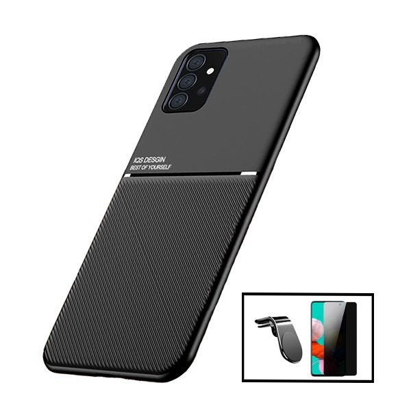 Funda magnética Lux con protector 5D Anti-Spy y soporte magnético universal para Samsung Galaxy A52