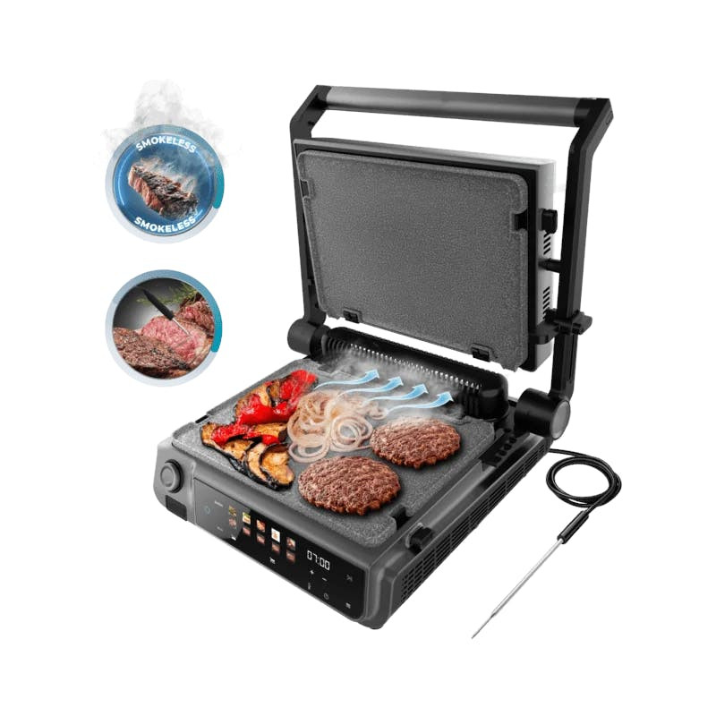 Parrilla eléctrica Rock'nGrill 2000 Smash PerfectCook 2000 W