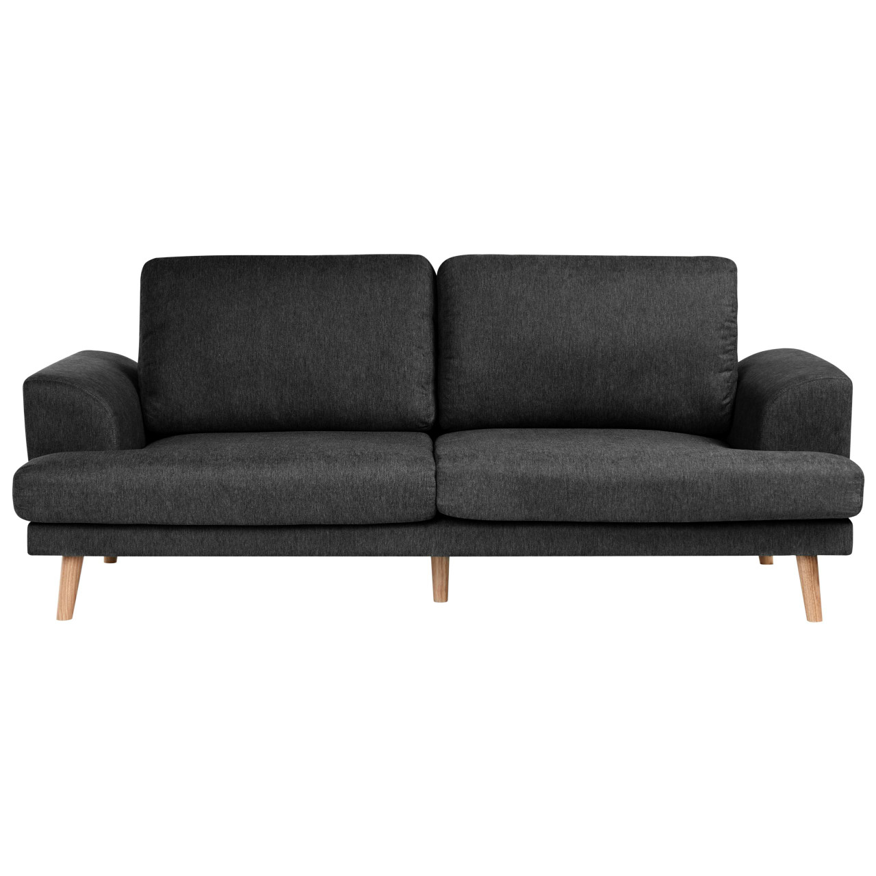 Kildal 3-seat fabric sofa with wooden legs