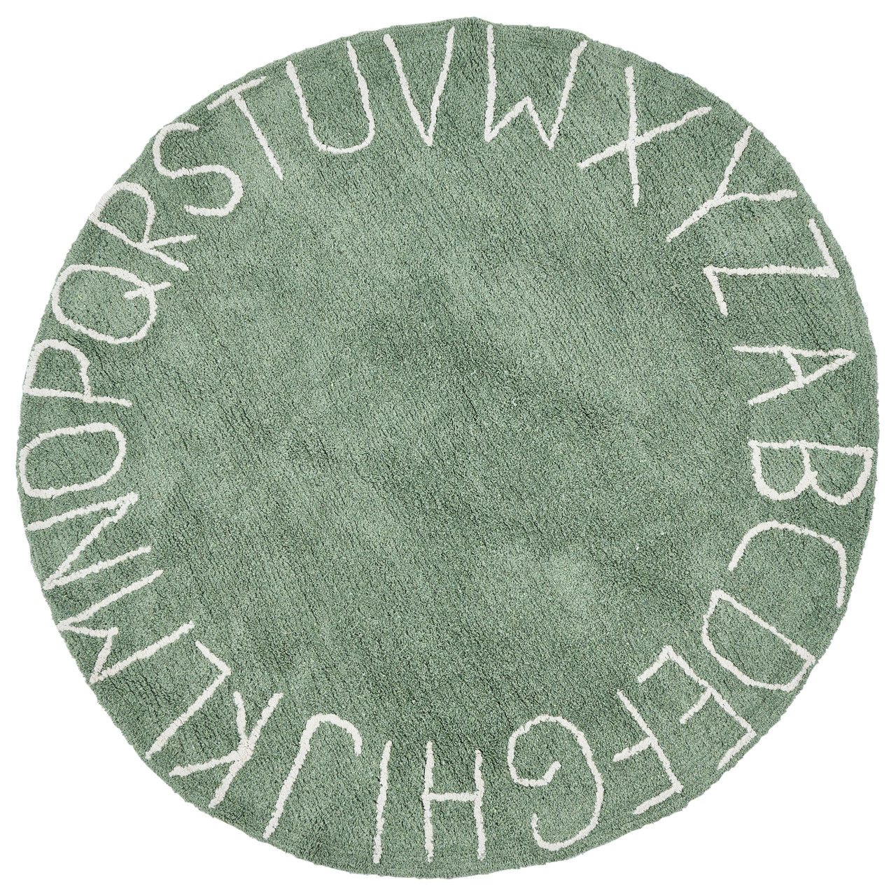 Round children's rug VURGUN cotton green