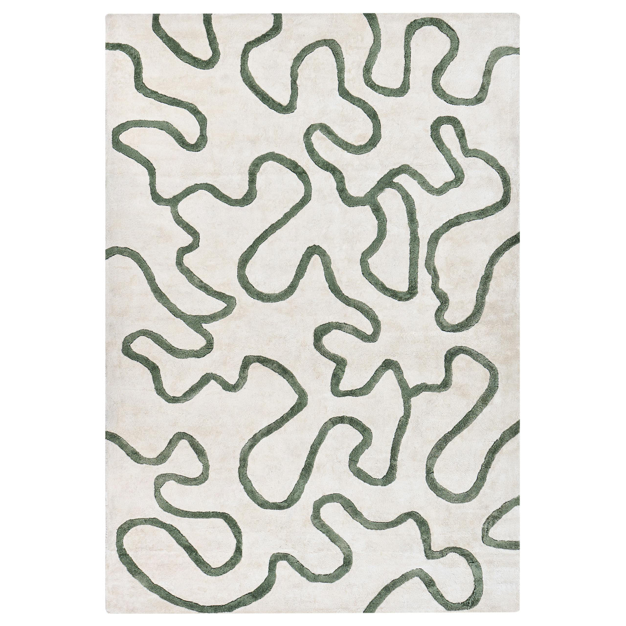 Kappar viscose rug with geometric pattern