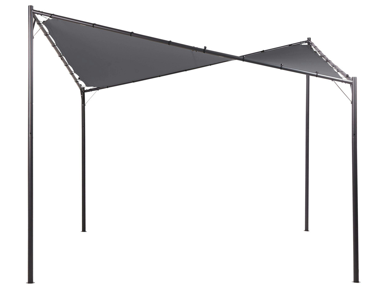 Pérgola de Jardim AVENTINE Metal 300 cm 300 cm Cinzento escuro