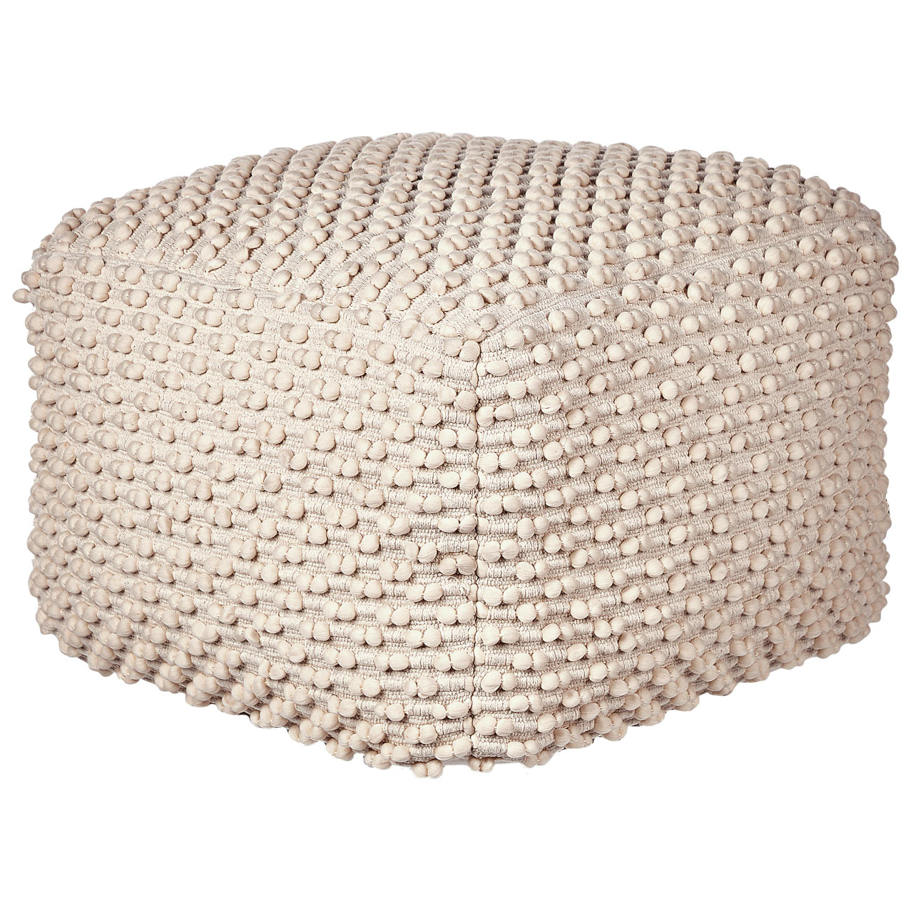 Puf Kingri algodón crema
